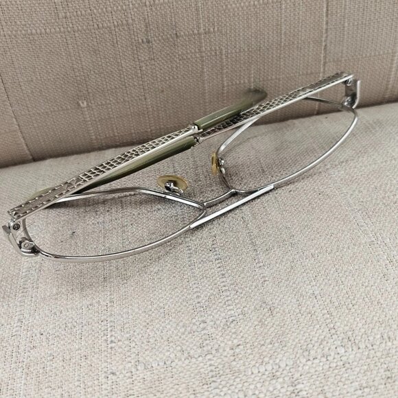 Jimmy Choo Women Eyeglasses Frame Silver Tone Metal Eyewear Glasses made Italy - Picture 6 of 12